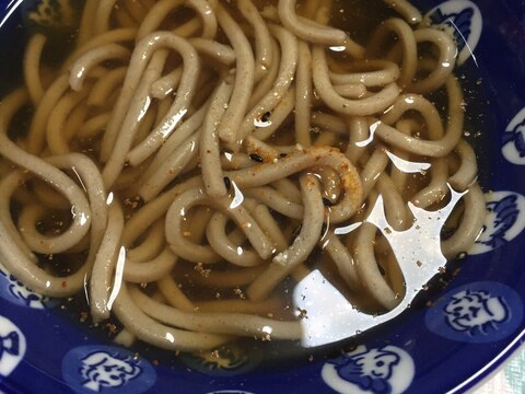 七味唐辛子たっぷり☆あったか蕎麦(*^^*)